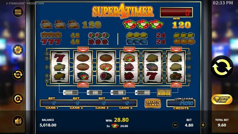 Super4Timer slot screenshot 3