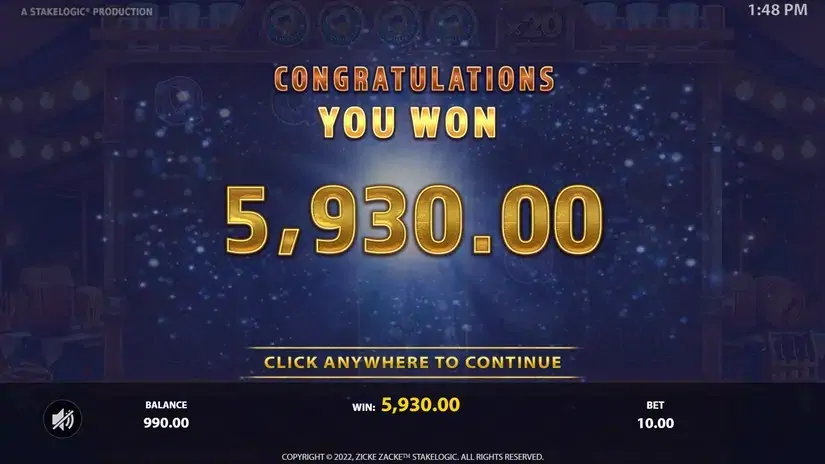 Zicke Zacke slot screenshot 