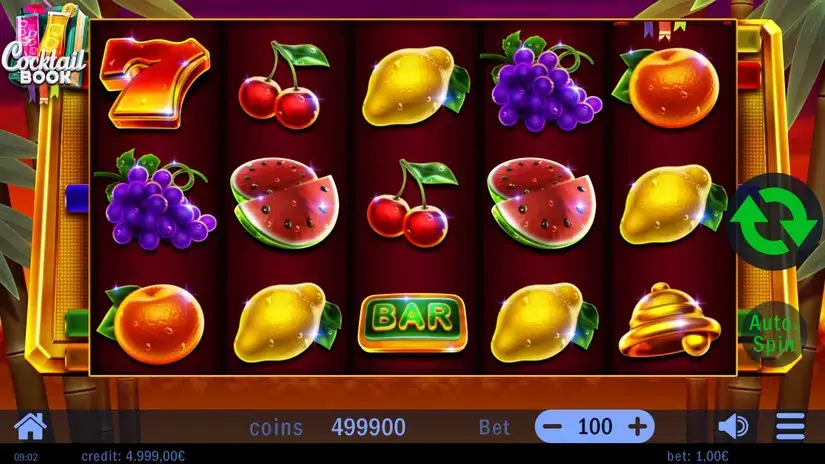 Cocktail Book slot screenshot 