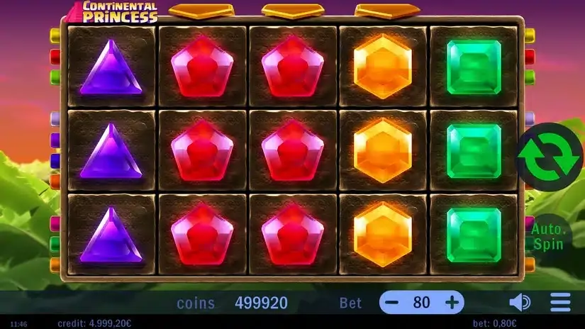 Continental Princess slot screenshot 