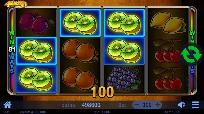 Four the Win Wild slot screenshot 2