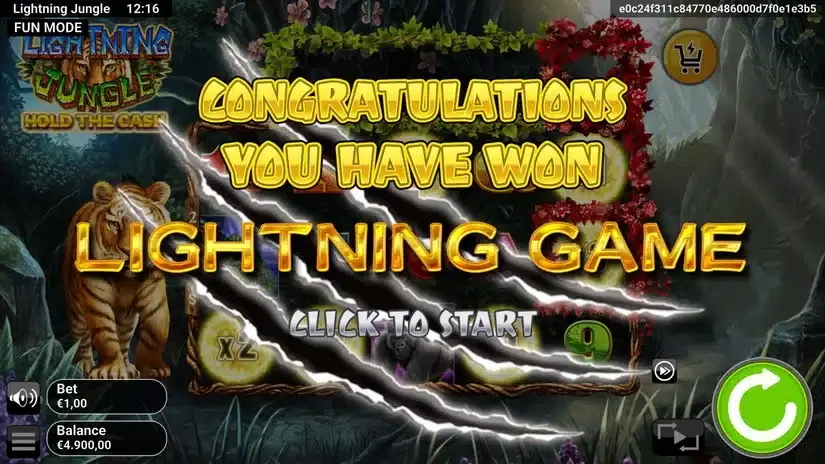 Lightning Jungle slot screenshot 3