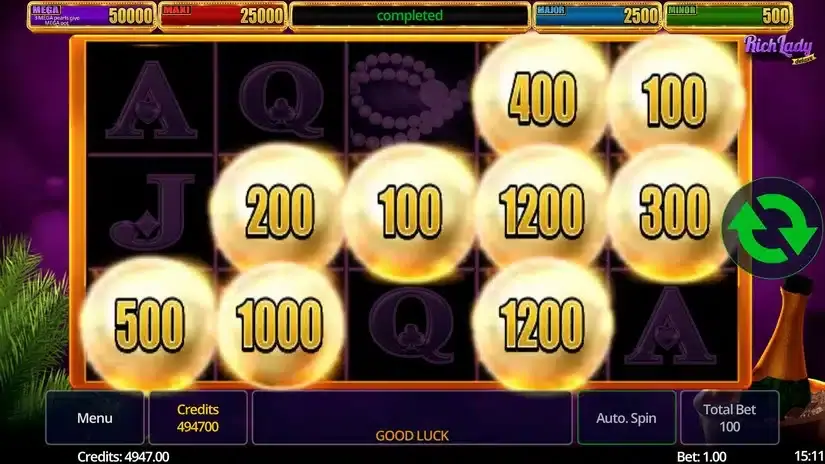 Rich Lady Deluxe slot screenshot 3