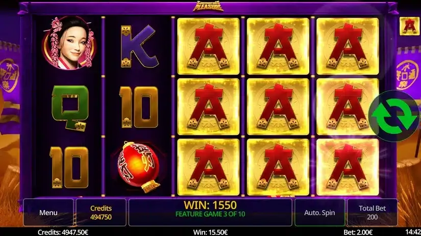 Samurais Preasure slot screenshot 5