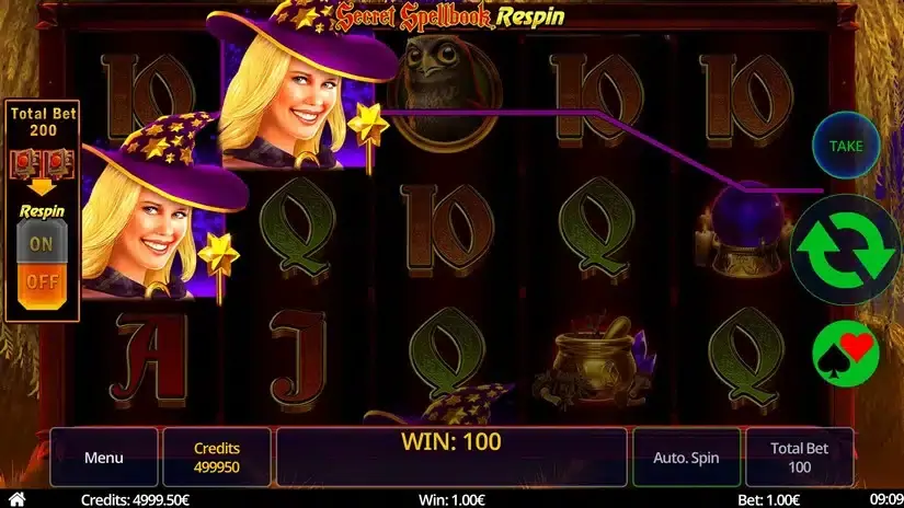 Secret Spellbook slot screenshot 2