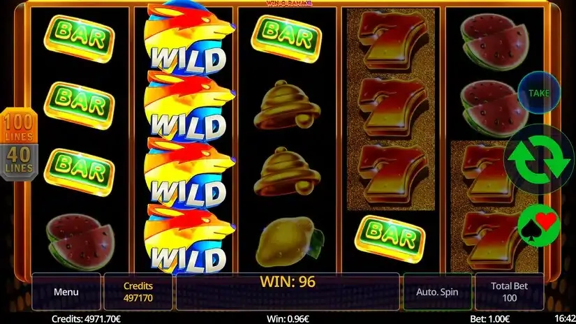 Win-O-Rama XL slot screenshot 