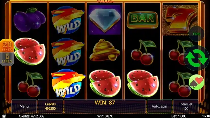 Win-O-Rama slot screenshot 3