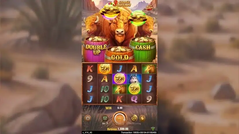 3 Charge Buffalo slot screenshot 2