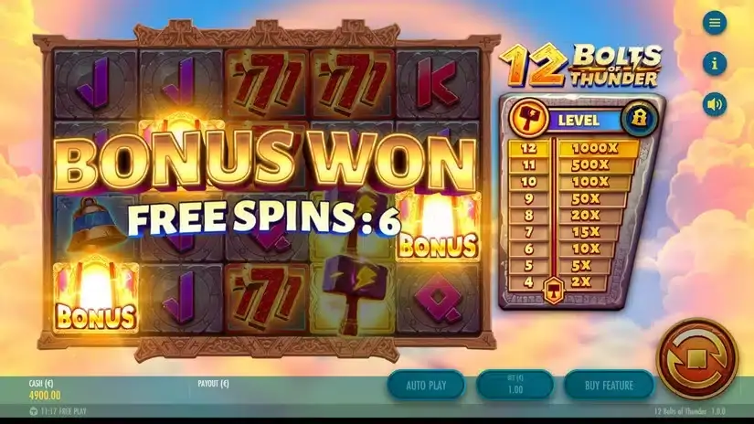 12 Bolts of Thunder slot screenshot 3