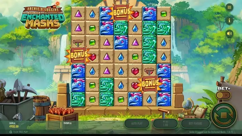 Archie O’Loggins and the Enchanted Masks slot screenshot 