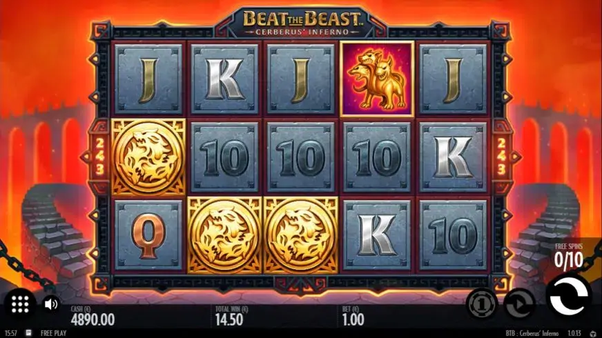 Beat the Beast Cerberus’ Inferno slot screenshot 3