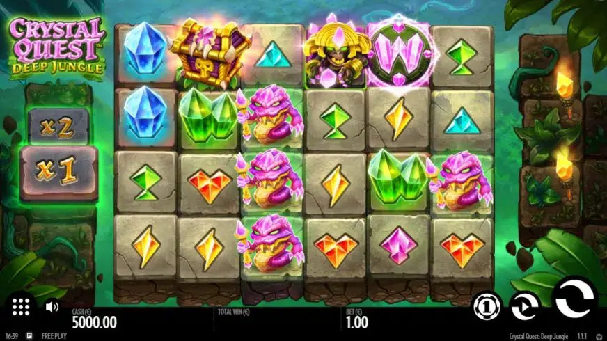 Crystal Quest: Deep Jungle slot screenshot 