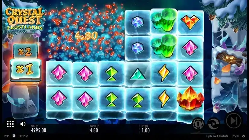 Crystal Quest Frostlands slot screenshot 
