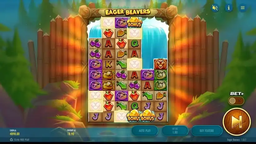 Eager Beavers slot screenshot 2