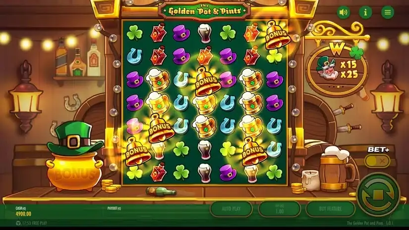 The Golden Pot & Pints slot screenshot 2