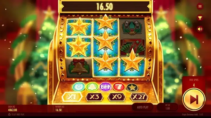 Triple Christmas Gold slot screenshot 6