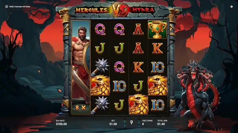Hercules VS Hydra slot screenshot 