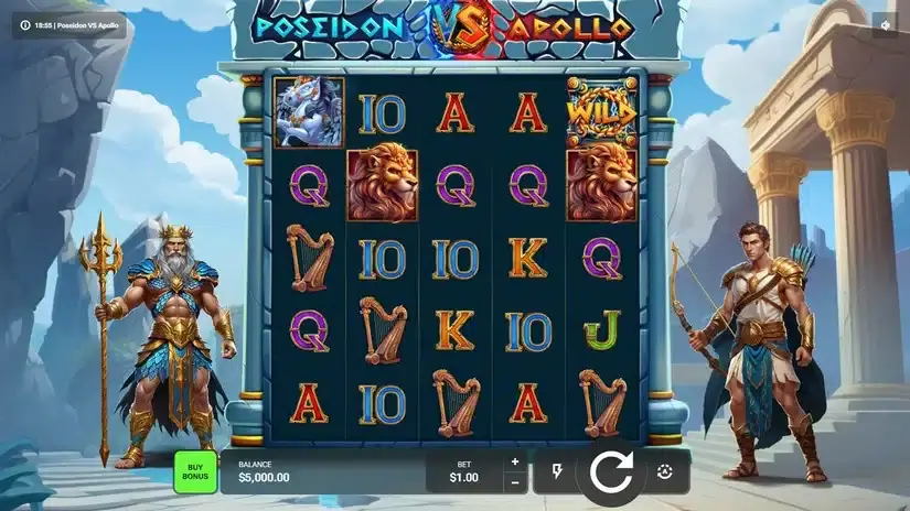 Poseidon VS Apollo slot screenshot 