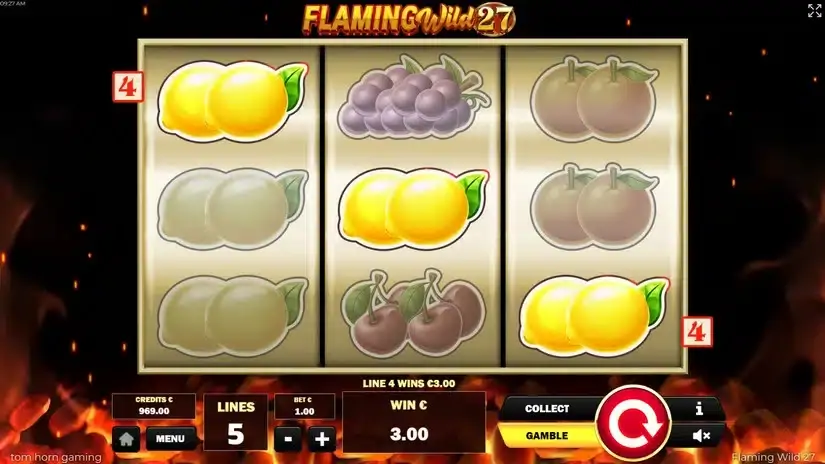 Flaming Wild 27 slot screenshot 