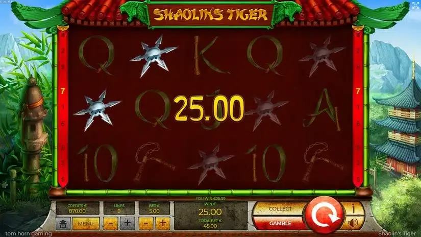 Shaolins Tiger slot screenshot 3