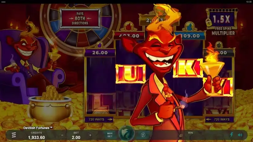 Devilish Fortunes slot screenshot 3
