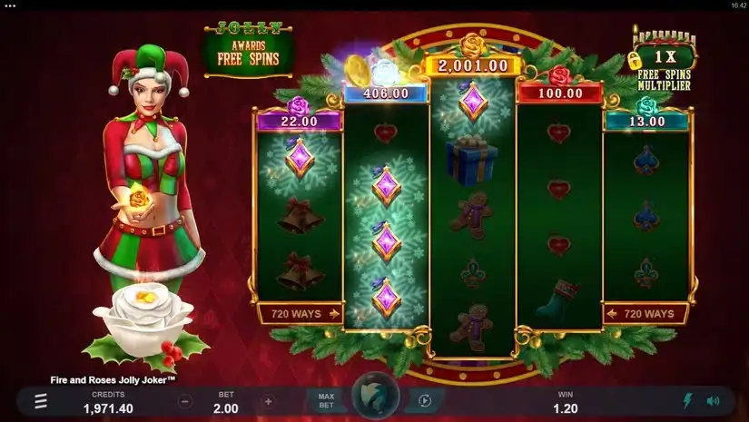Fire and Roses Jolly Joker slot screenshot 3