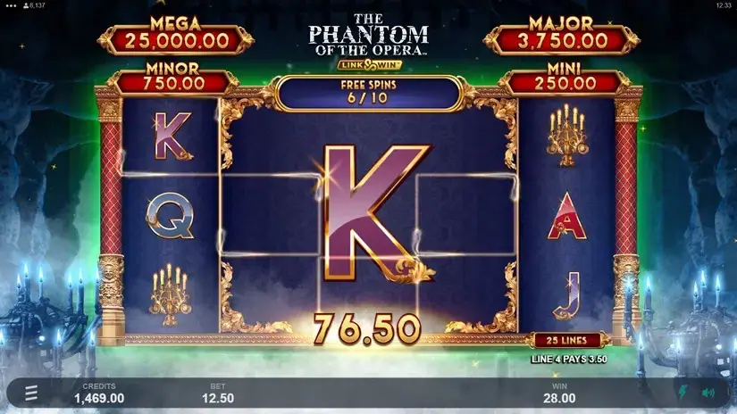 Phantom of the Opera Link & Win slot screenshot 6