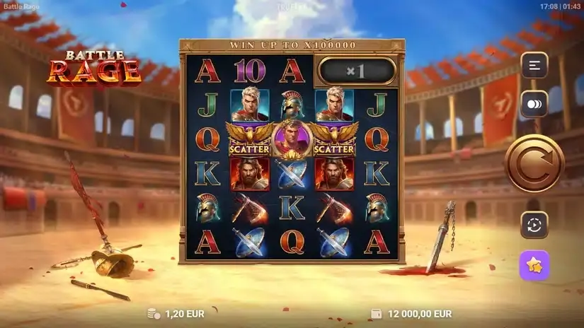 Battle Rage slot screenshot 