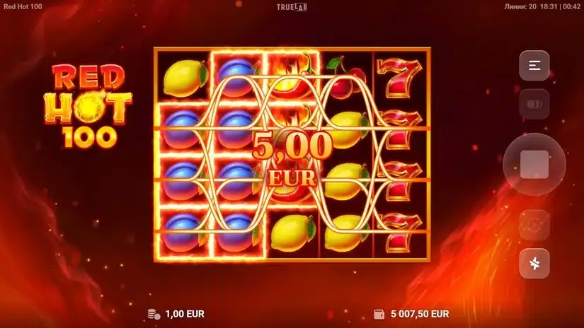 Red Hot 100 slot screenshot 