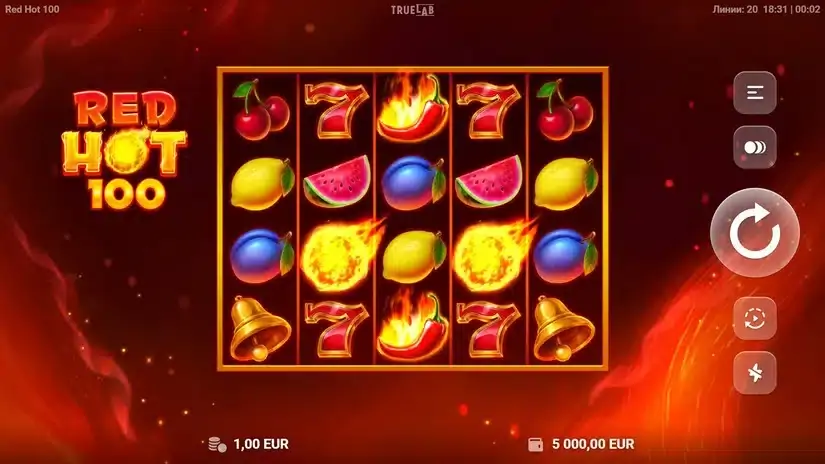 Red Hot 100 slot screenshot 