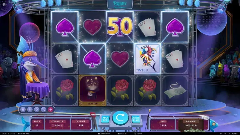 Robby the Illusionist slot screenshot 2