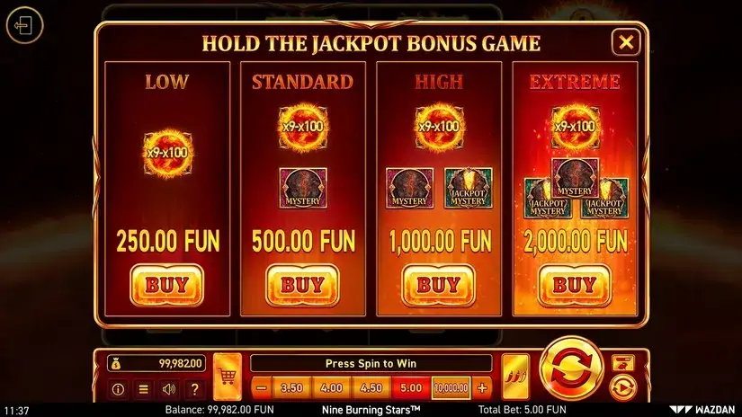 9 Burning Stars™ slot screenshot 4