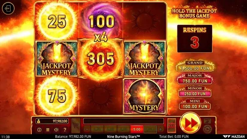 9 Burning Stars™ slot screenshot 6
