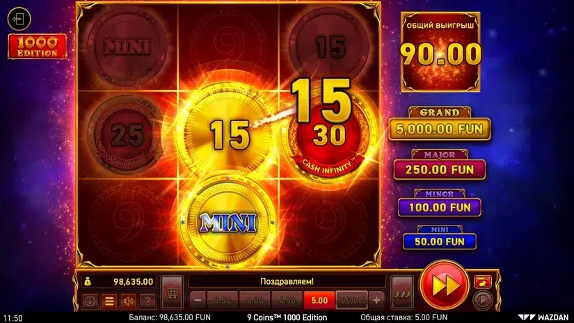 9 Coins™: 1000 Edition slot screenshot 