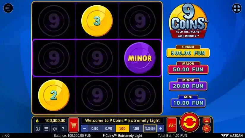 9 Coins™ Extremely Light slot screenshot 1