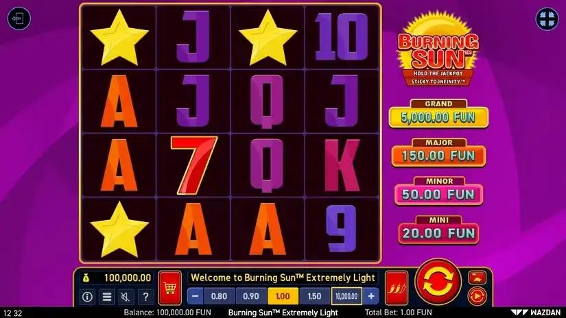 Burning Sun™ Extremely Light slot screenshot 1