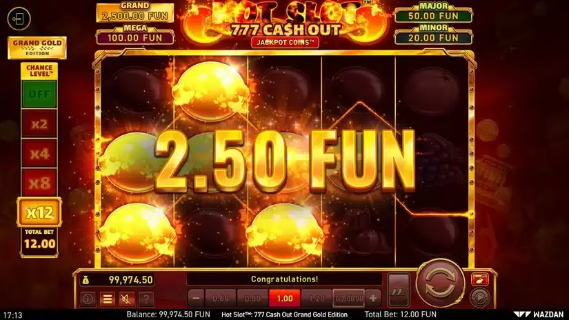 Hot Slot™: 777 Cash Out Grand Gold Edition slot screenshot 3