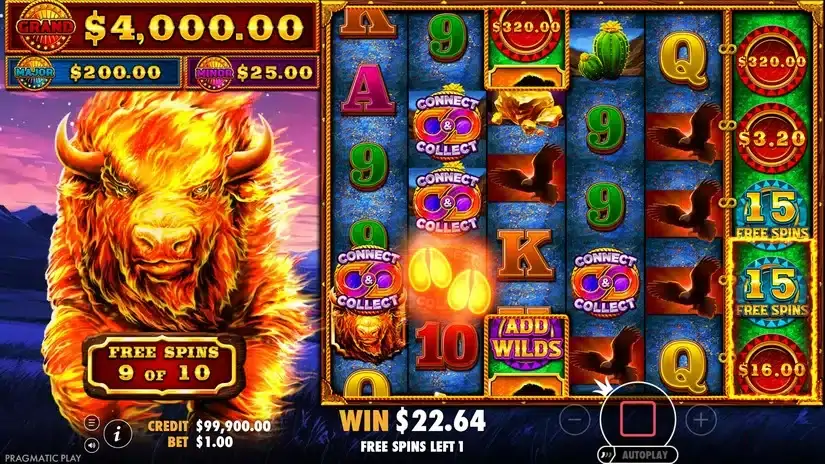 Fire Stampede 2 slot screenshot 