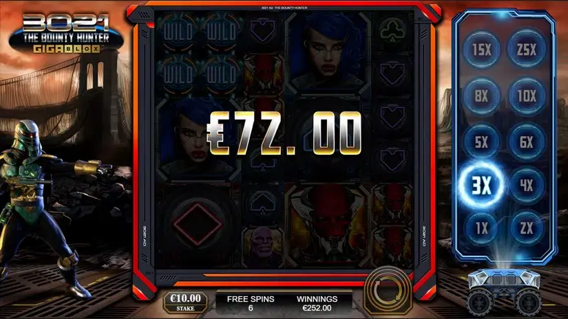 3021 The Bounty Hunter Gigablox slot screenshot 7