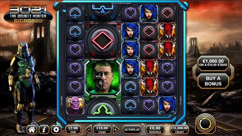 3021 The Bounty Hunter Gigablox slot screenshot 1