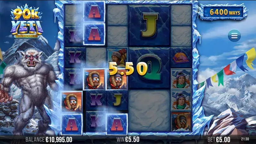 90K Yeti Gigablox slot screenshot 2