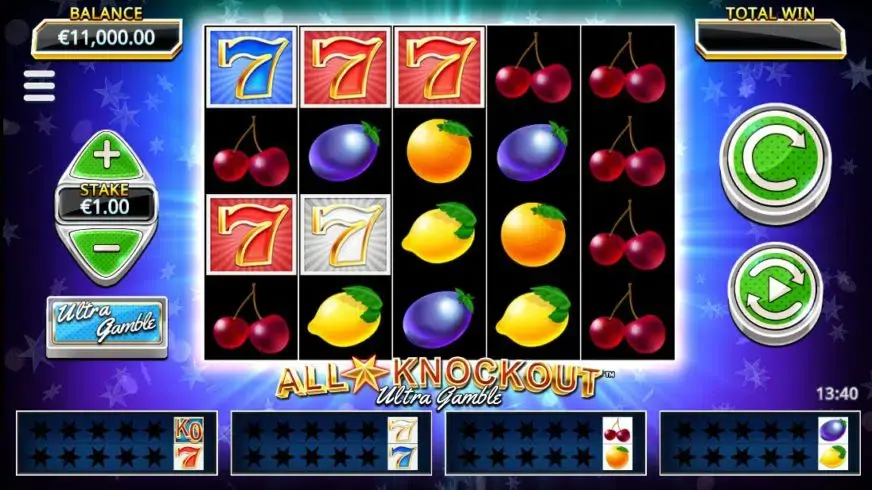 All Star Knockout Ultra Gamble slot screenshot 1