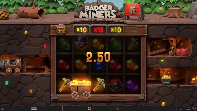 Badger Miners slot screenshot 3