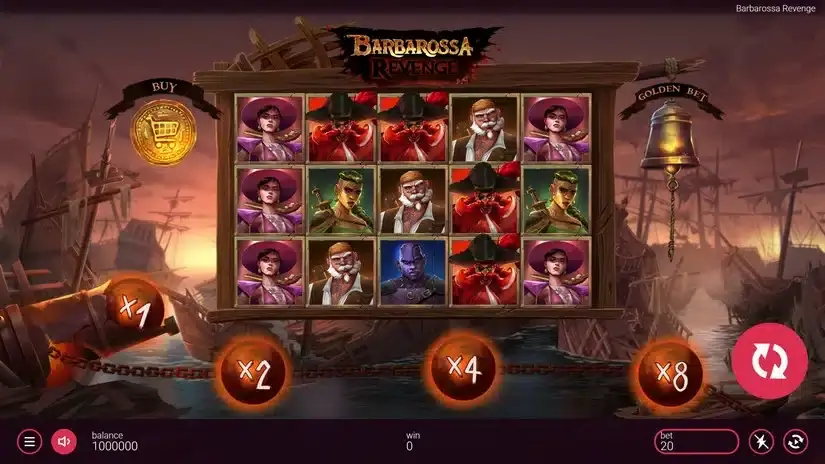 Barbarossa Revenge DoubleMax slot screenshot 