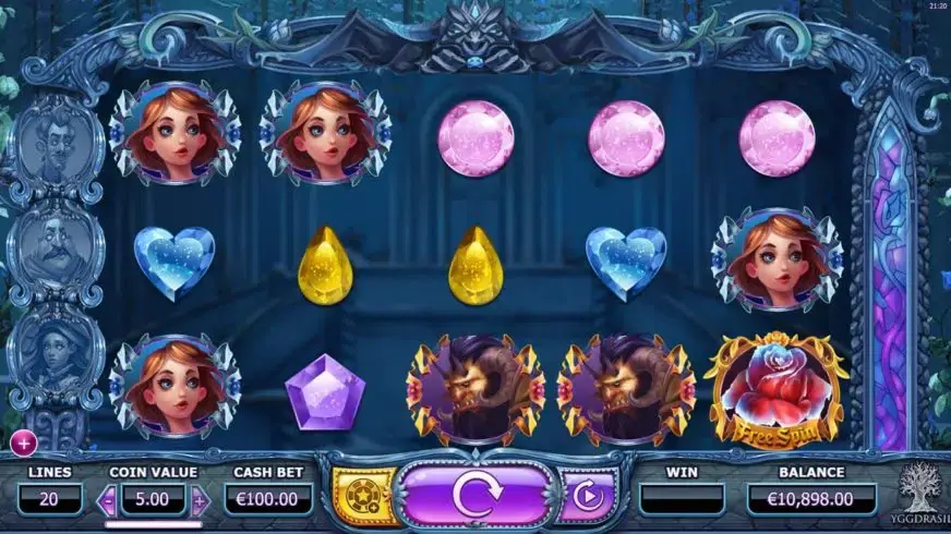 Beauty and the Beast (Yggdrasil) slot screenshot 1