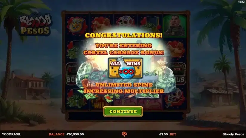 Bloody Pesos slot screenshot 3