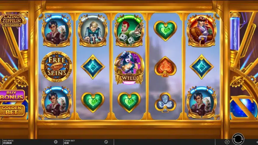 Cazino Zeppelin Reloaded slot screenshot 