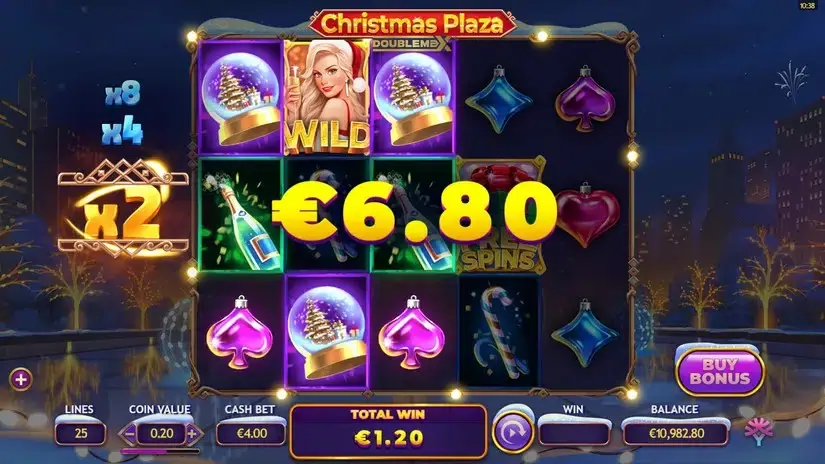 Christmas Plaza DoubleMax slot screenshot 2