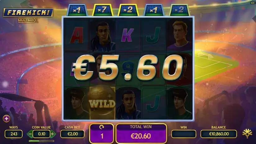 Firekick! Multimax slot screenshot 7