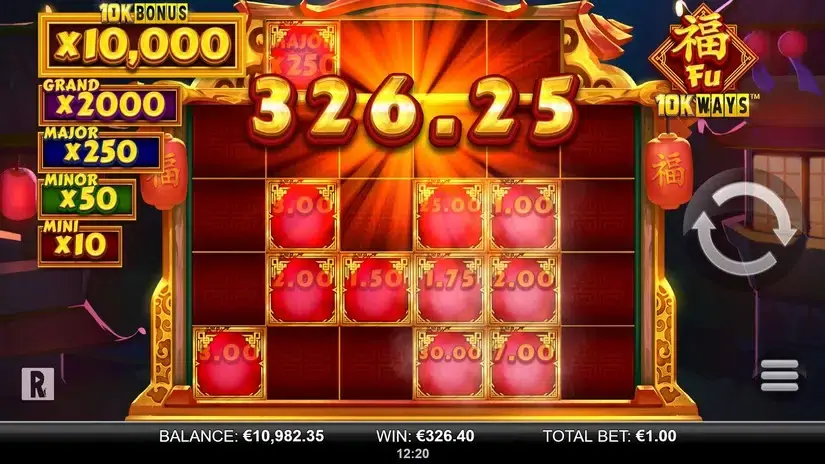 Fu 10K Ways slot screenshot 5